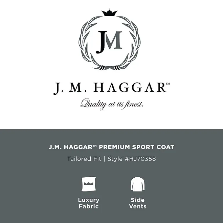Haggar JMH Glen Plaid Mens Plaid Regular Fit Sport Coat