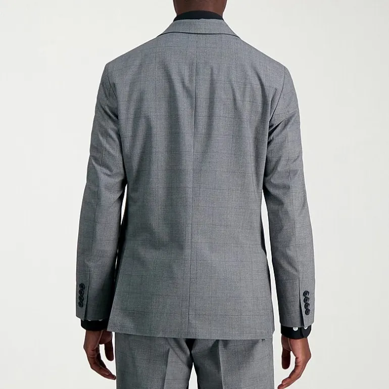 Haggar JMH Glen Plaid Mens Stretch Fabric Slim Fit Suit Separates