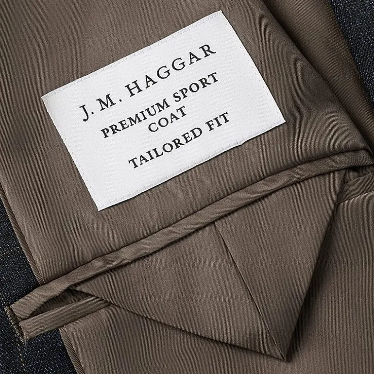 Haggar JMH J.M. Haggar Mens Big and Tall Plaid Regular Fit Sport Coat