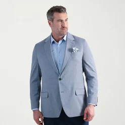 Haggar JMH Mens Big and Tall Geometric Stretch Fabric Classic Fit Sport Coat