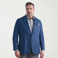 Haggar JMH Mens Big and Tall Geometric Stretch Fabric Classic Fit Sport Coat