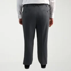 Haggar JMH Mens Big and Tall Regular Fit Diamond Flat Front Suit Pant