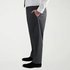 Haggar JMH Mens Big and Tall Regular Fit Diamond Flat Front Suit Pant