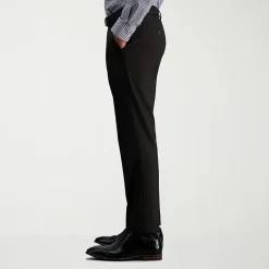 Haggar JMH Mens Comfort Waistband Straight Fit Dress Flat Front Pant