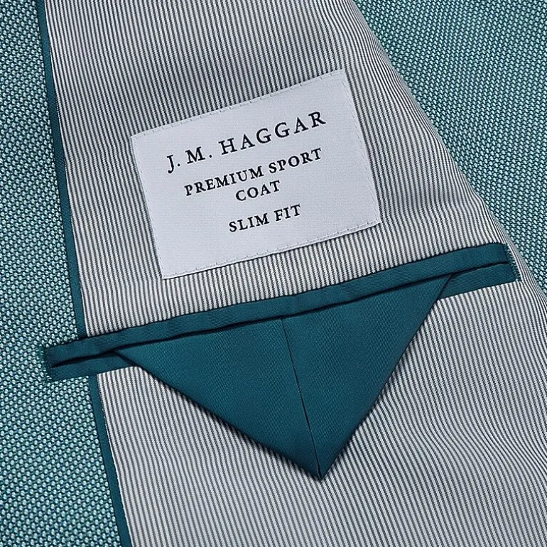 Haggar JMH Mens Plaid Slim Fit Sport Coat