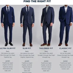 Haggar JMH Mens Regular Fit Diamond Big and Tall Suit Jacket