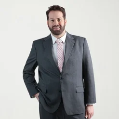 Haggar JMH Mens Regular Fit Diamond Big and Tall Suit Jacket