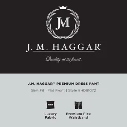 Haggar JMH Premium Stretch Mens Slim Fit Dress Flat Front Pant