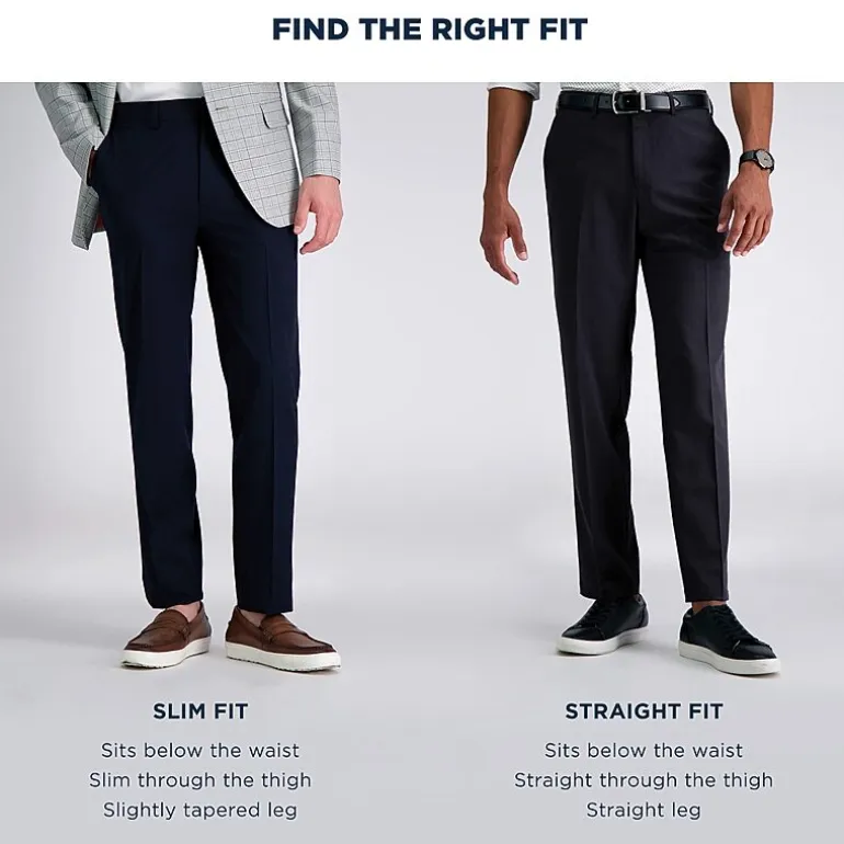 Haggar JMH Premium Stretch Mens Slim Fit Dress Flat Front Pant