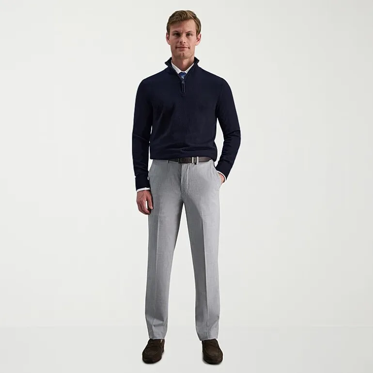 Haggar JMH Premium Stretch Mens Comfort Waistband Slim Fit Dress Flat Front Pant