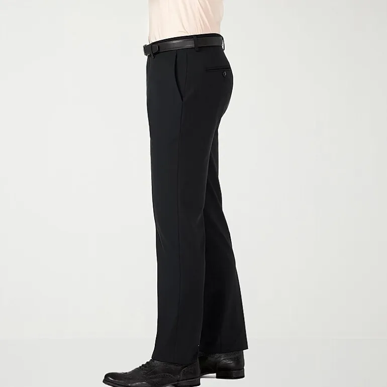 Haggar JMH Premium Stretch Mens Comfort Waistband Slim Fit Dress Flat Front Pant