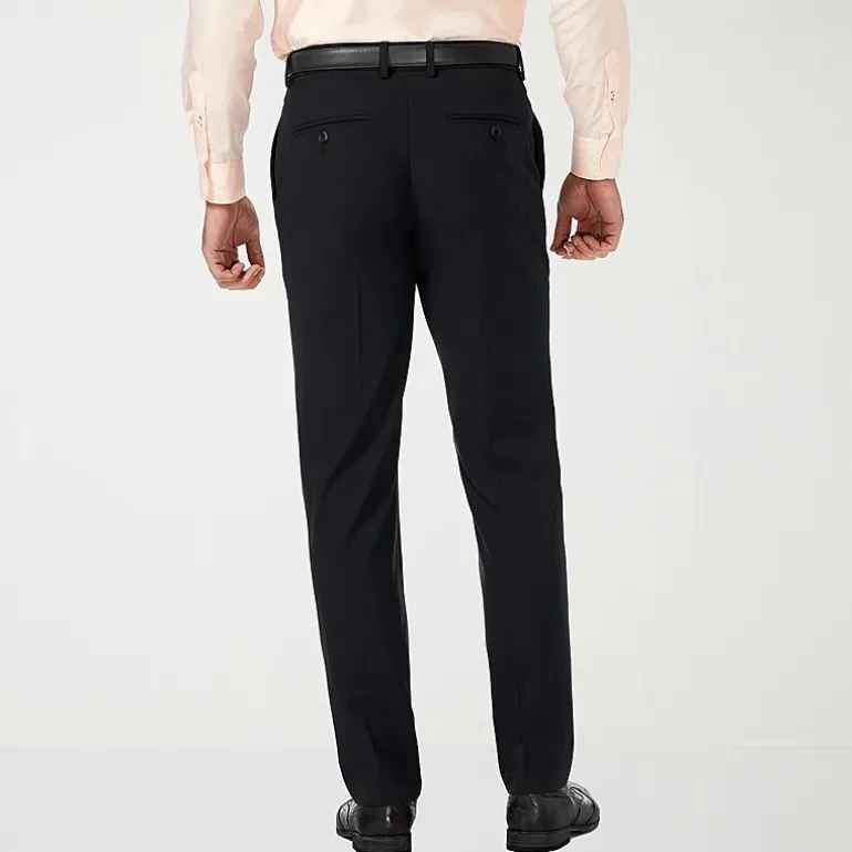 Haggar JMH Premium Stretch Mens Comfort Waistband Slim Fit Dress Flat Front Pant