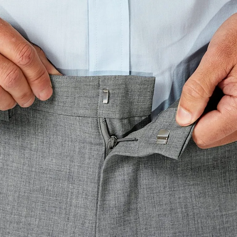 Haggar JMH Premium Stretch Mens Comfort Waistband Slim Fit Dress Flat Front Pant