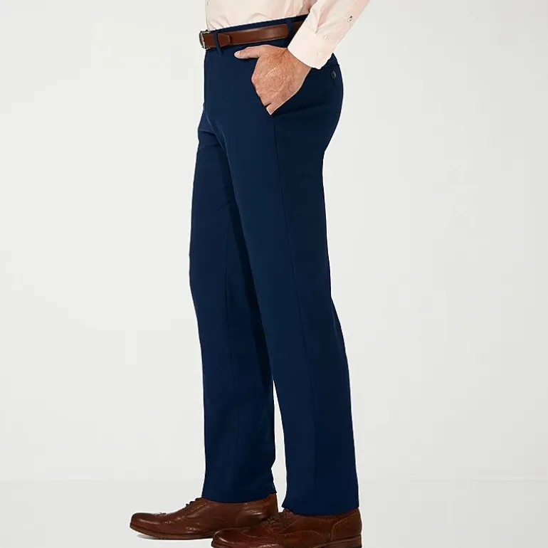 Haggar JMH Premium Stretch Mens Comfort Waistband Slim Fit Dress Flat Front Pant