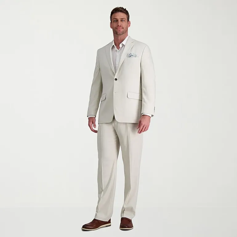 Haggar JMH Premium Stretch Mens Classic Fit Flat Front Suit Pant