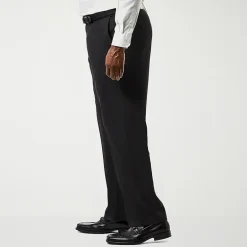 Haggar JMH Premium Stretch Sharkskin Mens Big Stretch Fabric Classic Fit Flat Front Suit Pant