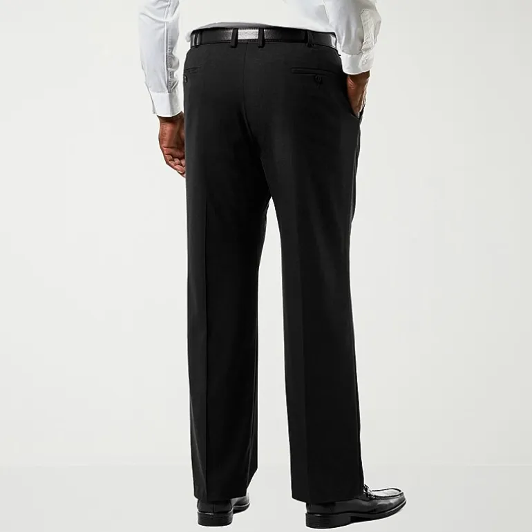 Haggar JMH Premium Stretch Sharkskin Mens Big Stretch Fabric Classic Fit Flat Front Suit Pant
