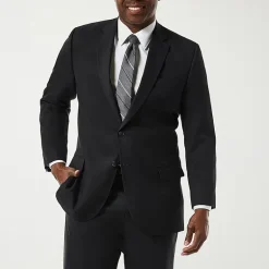 Haggar JMH Premium Stretch Sharkskin Mens Stretch Fabric Classic Fit Big and Tall Suit Jacket