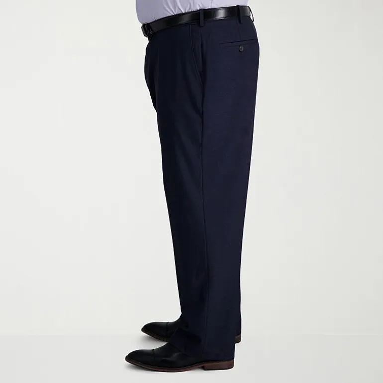 Haggar JMH Sharkskin Mens Classic Fit Big and Tall Dress Flat Front Pant