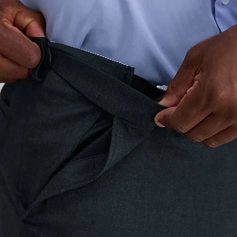 Haggar JMH Sharkskin Mens Classic Fit Big and Tall Dress Flat Front Pant