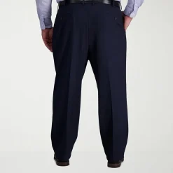 Haggar JMH Sharkskin Mens Classic Fit Big and Tall Dress Flat Front Pant
