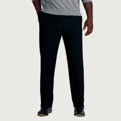 Haggar JMH Sharkskin Mens Classic Fit Big and Tall Dress Flat Front Pant