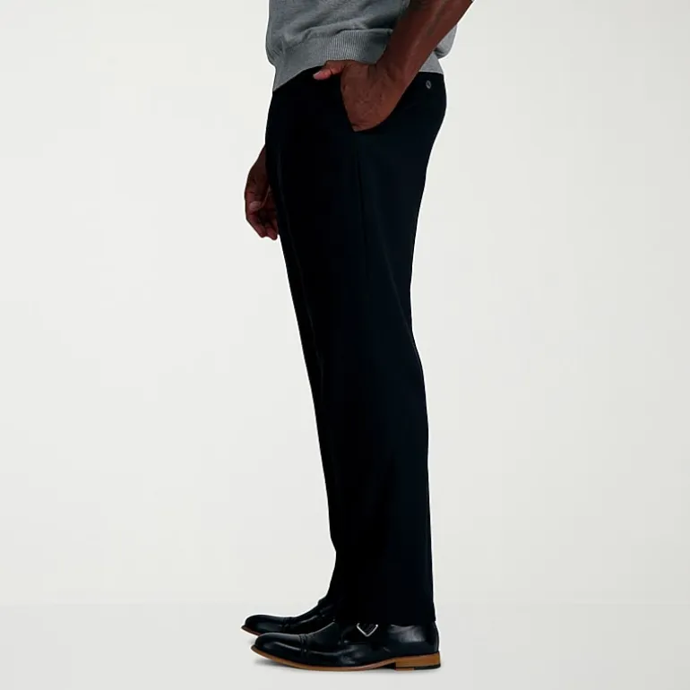 Haggar JMH Sharkskin Mens Classic Fit Big and Tall Dress Flat Front Pant