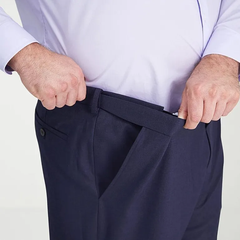 Haggar JMH Sharkskin Mens Classic Fit Big and Tall Dress Flat Front Pant