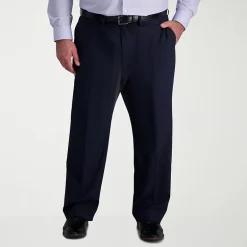 Haggar JMH Sharkskin Mens Classic Fit Big and Tall Dress Flat Front Pant