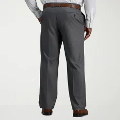 Haggar JMH Sharkskin Mens Classic Fit Big and Tall Dress Flat Front Pant