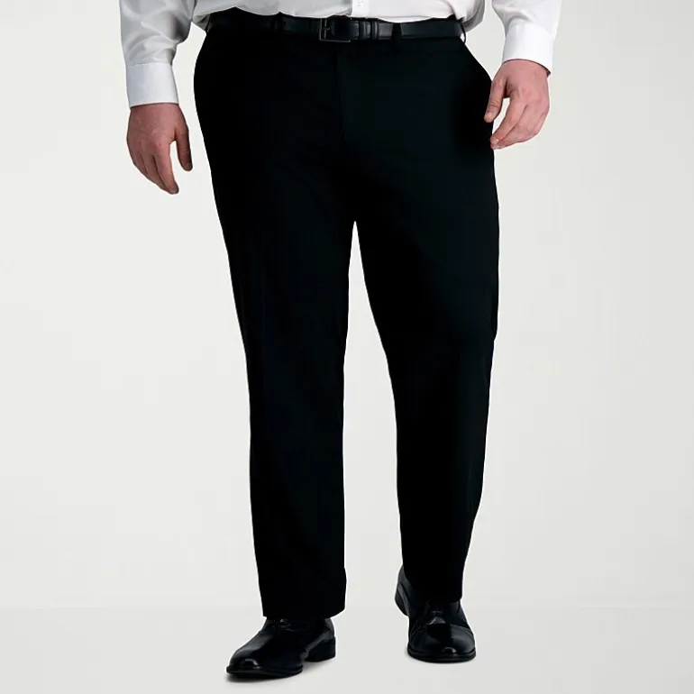 Haggar JMH Tailored Mens Big and Tall Stretch Fabric Modern Fit Flat Front Suit Pant