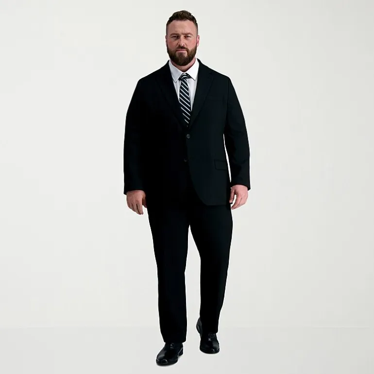 Haggar JMH Tailored Mens Big and Tall Stretch Fabric Modern Fit Flat Front Suit Pant
