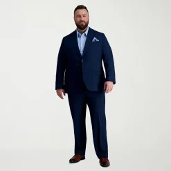 Haggar JMH Tailored Mens Big and Tall Stretch Fabric Modern Fit Flat Front Suit Pant