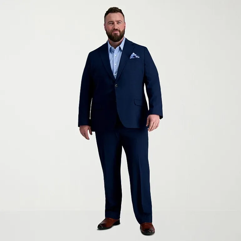Haggar JMH Tailored Mens Big and Tall Stretch Fabric Modern Fit Flat Front Suit Pant