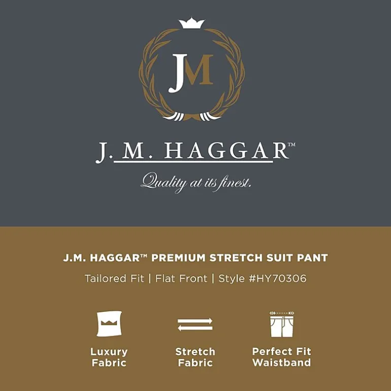 Haggar JMH Tailored Mens Plaid Suit Separates