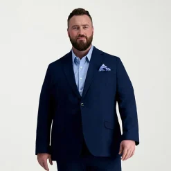 Haggar JMH Tailored Mens Stretch Fabric Modern Fit Big and Tall Suit Jacket