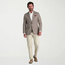 Haggar JMH Tailored Mini Dobby Mens Stretch Fabric Modern Fit Sport Coat