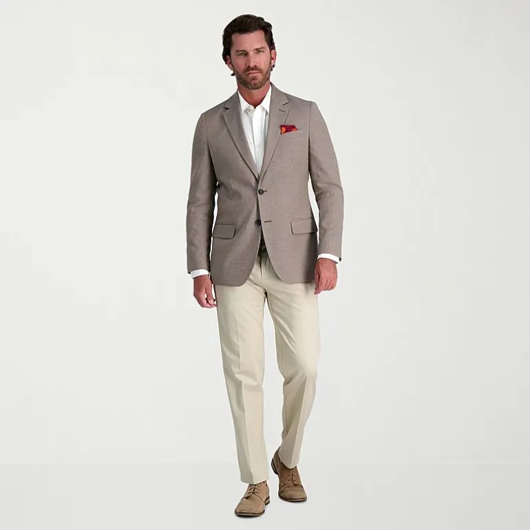 Haggar JMH Tailored Mini Dobby Mens Stretch Fabric Modern Fit Sport Coat