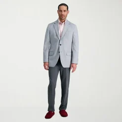 Haggar JMH Tailored Mini Dobby Mens Stretch Fabric Modern Fit Sport Coat
