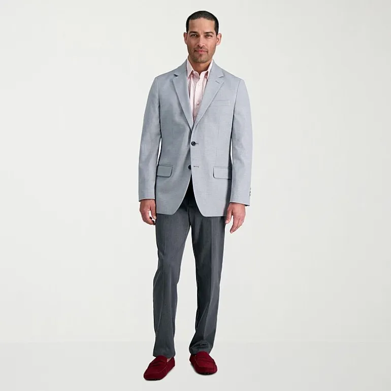 Haggar JMH Tailored Mini Dobby Mens Stretch Fabric Modern Fit Sport Coat