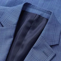 Haggar JMH Tailored Plaid Mens Windowpane Stretch Fabric Modern Fit Sport Coat