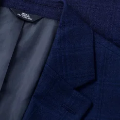Haggar JMH Tailored Tonal Plaid Mens Stretch Fabric Modern Fit Sport Coat
