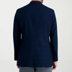 Haggar JMH Tailored Tonal Plaid Mens Stretch Fabric Modern Fit Sport Coat
