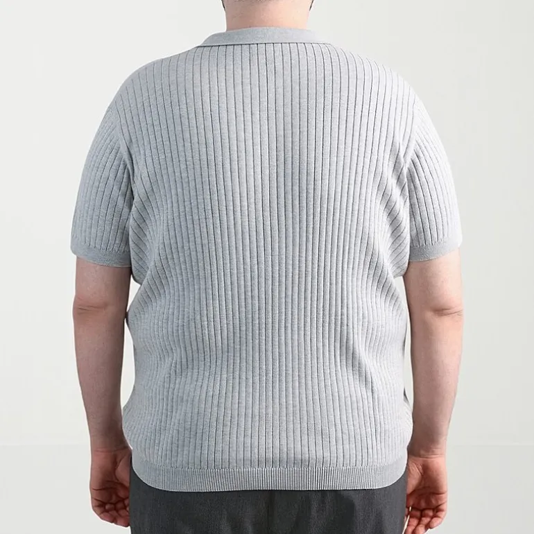 Haggar Johnny Collar Big and Tall Mens Short Sleeve Polo Sweater