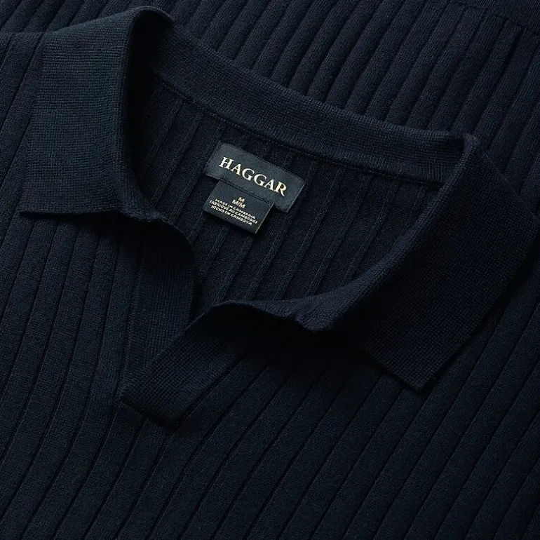 Haggar Johnny Collar Big and Tall Mens Short Sleeve Polo Sweater