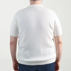 Haggar Johnny Collar Big and Tall Mens Short Sleeve Polo Sweater
