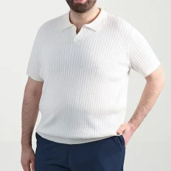 Haggar Johnny Collar Big and Tall Mens Short Sleeve Polo Sweater