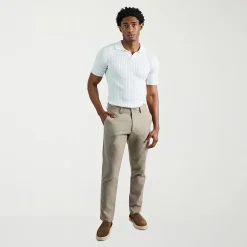Haggar Johnny Collar Ribbed Mens Short Sleeve Polo Sweater
