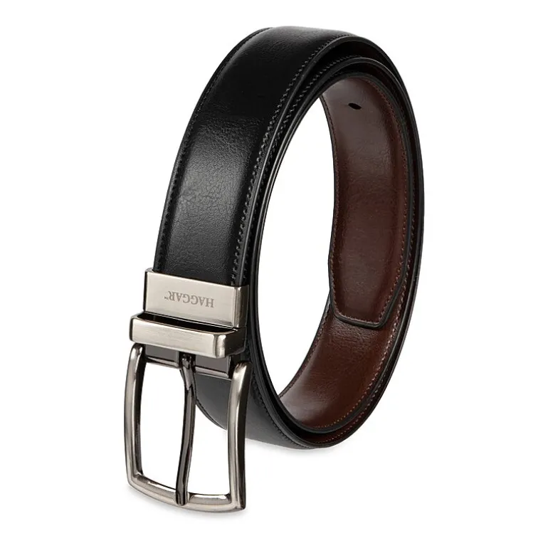 Haggar Leather 32mm Dress Mens Belt