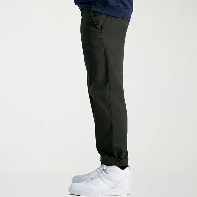 Haggar Life Khaki Chino Mens Comfort Waistband Slim Fit Flat Front Pant